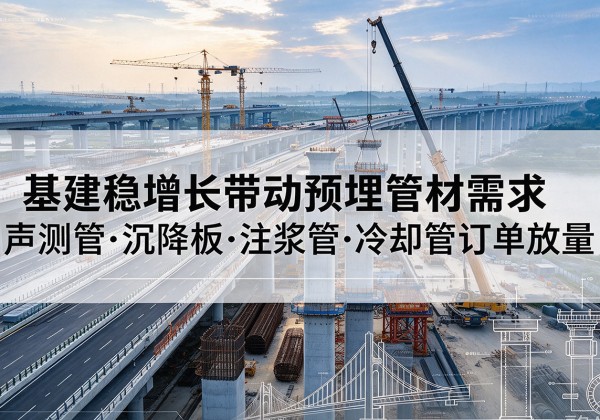 茂县基建稳增长带动预埋监测管材需求，声测管、沉降板、注浆管订单持续放量